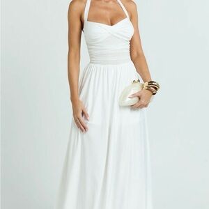 Showpo Adelia Maxi dress - White Halter Dress